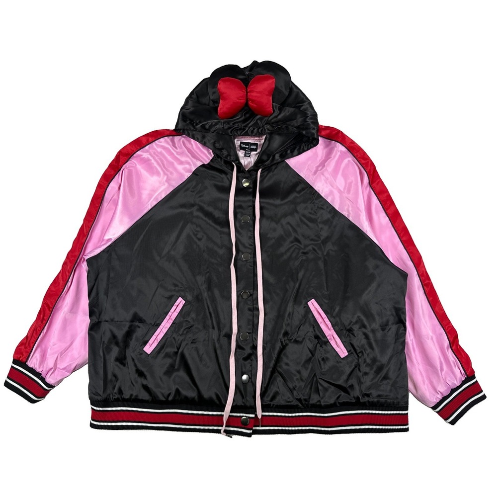 Disney Unique Vintage Minnie Mouse Satin Jacket Hoodie Women's 5X 26 NWT